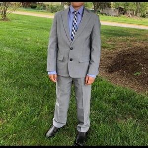 Boys Suit with shirt and clip-on tie